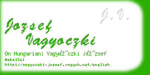 jozsef vagyoczki business card